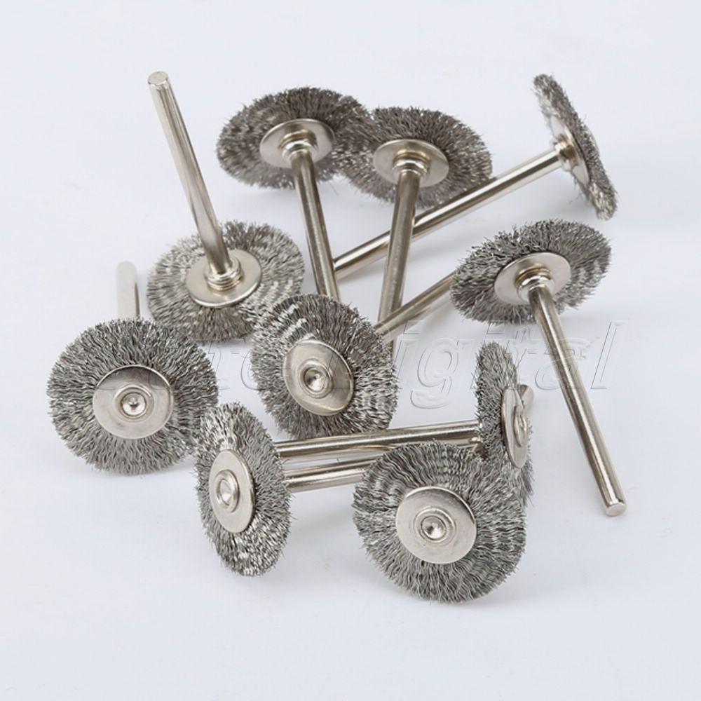 10pcs Stainless Steel Wire Wheel Brushes for Die Grinder Dremel Accessories Rotary Tool Free Shipping