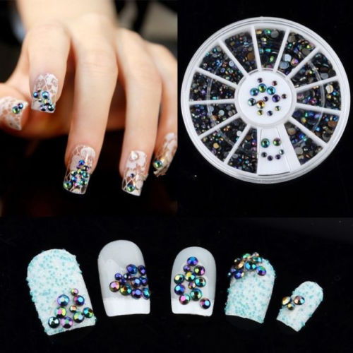 300pcs 3D Nail Art gel Tips Crystal Glitter glitter powder nail art beauty decorations glitter for