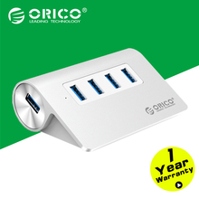 Orico M3H4-SV алюминия высокая скорость мини 4 разъём(ов) Micro USB 3.0 хаб с сертификация CE FCC