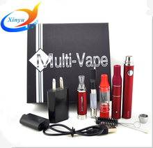 New Multi vape e cigarette kit Evod battery with 4 atomizer for dry herb was 4 In 1 Electronic cigarette gift kit Mt3 Vaporizer