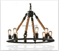 American country chandelier 6 Antique rope lights The restaurant dining room chandelier rust colored lamps
