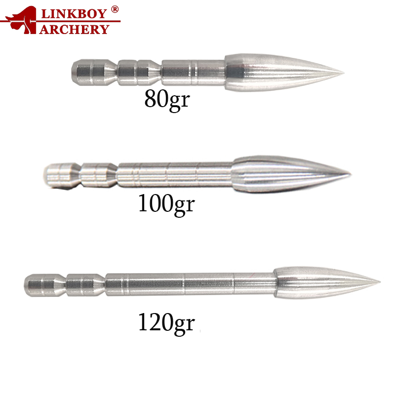 Description Picture 2 of item12pcs Linkboy Archery Broadhead ID4.2mm Arrows Shaft Point Tips 80/100/120/150/200gr Arrowhead Arrow BOW Hunting