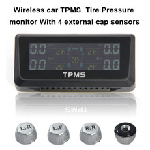 Wireless Tire Pressure Monitoring System Car TPMS with 4 External Car sensor