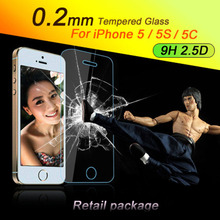 For Apple Iphone5 5S SE Screen Protector Tempered Glass Film for IPhone5 2.5D Arc Edge Round Border Front Screen Protector