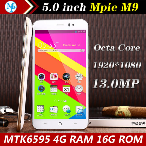 Original Smartphone mpie M9 MTK6595Octa Core 2 2 5 0 Inch 1080P 4GBRAM 16GB ROM Dual