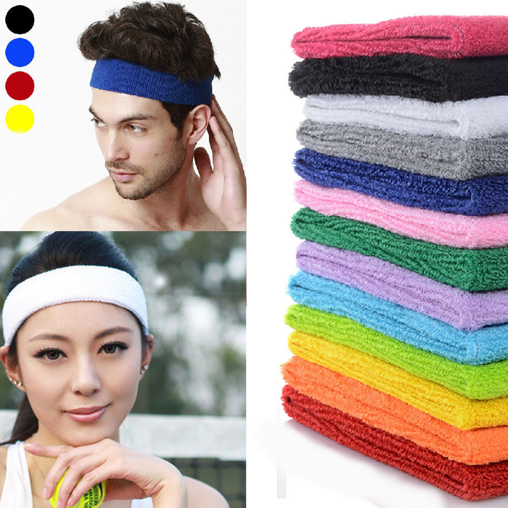 Aliexpress.com Comprar 10 unids/lote 2015 nuevas para mujer para hombre venda de los deportes cintas para el pelo elástico Sweatbands Gym Yoga Headware
