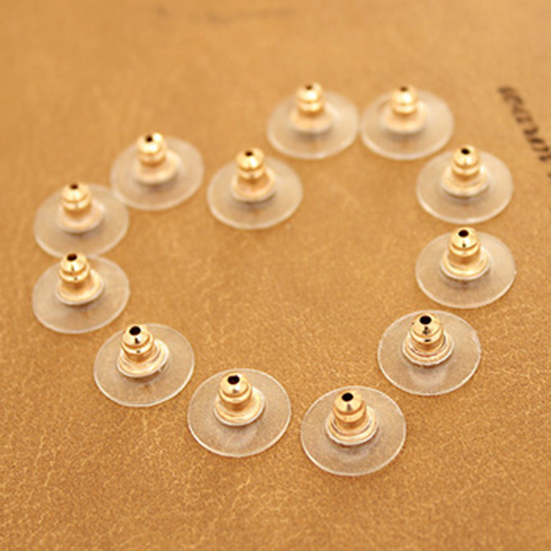 20pcs/lot Yiwu Jewelry Sale Silver Golden Round Earnuts Earring Back Stoppers Findings Useful Jewelry Accessories