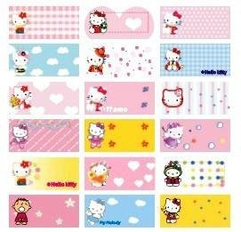 name sticker personalized office resistance 72pcs tear waterproof mobile lot shipping phone kitty hello