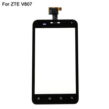 Wholesale For ZTE Blade C V807 Touch Screen Black Color 10 pcs/ lot Cell Phone Touch Glass Lens With Sensor Flex Cable Repair