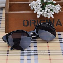Vintage Semi Rimless Half Frame Women Sunglasses Inspired Round Circle Cat Eye Sun Glasses oculos de