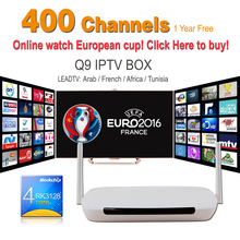 Tv Box Q9 Android4.4 512M/8G Wifi + One Year Iptv Subscription Leadtv Iptv Account With 400 French Arabic Channels Sport Max