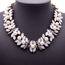 XG176 New Arrival 2015 Fashion Brand Za Necklace Jewelry Chunky Multi color Beads Crystal Statement Necklace
