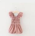 2016 Summer Kids girls ruffle suspender Pants Baby Girl Crochet Lace One piece Babies Fashion floral