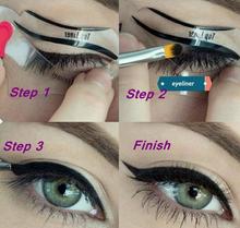 2pcs set New Style Cat Eyeliner Stencil Kit Smokey Eyeshadow Model For Eyebrows Template Card Makeup