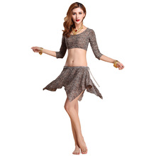 Lasy sexy milk silk Belly dance costumes suit winter fashion show performance practice training 2 peices (bra+skirt)