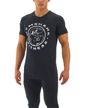 Powerhouse Gym Fit T-shirts Bodybuilding and Fitness T Shirts GASP Men Short Sleeve Tees Training and Workout tshirt Plus Size