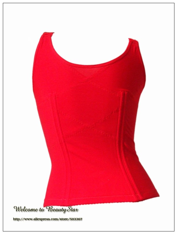 Asian Sz Autumn New Red Underbust Women Intimates Steel boned Body shaper Waist control Firm shapewear Waist shaper Tight Tops (11)