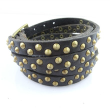 2015 Luxury colorful fashion leather thin bracelet jewelry men leather charm / sport bead bracelet bangle free shipping NSL-130