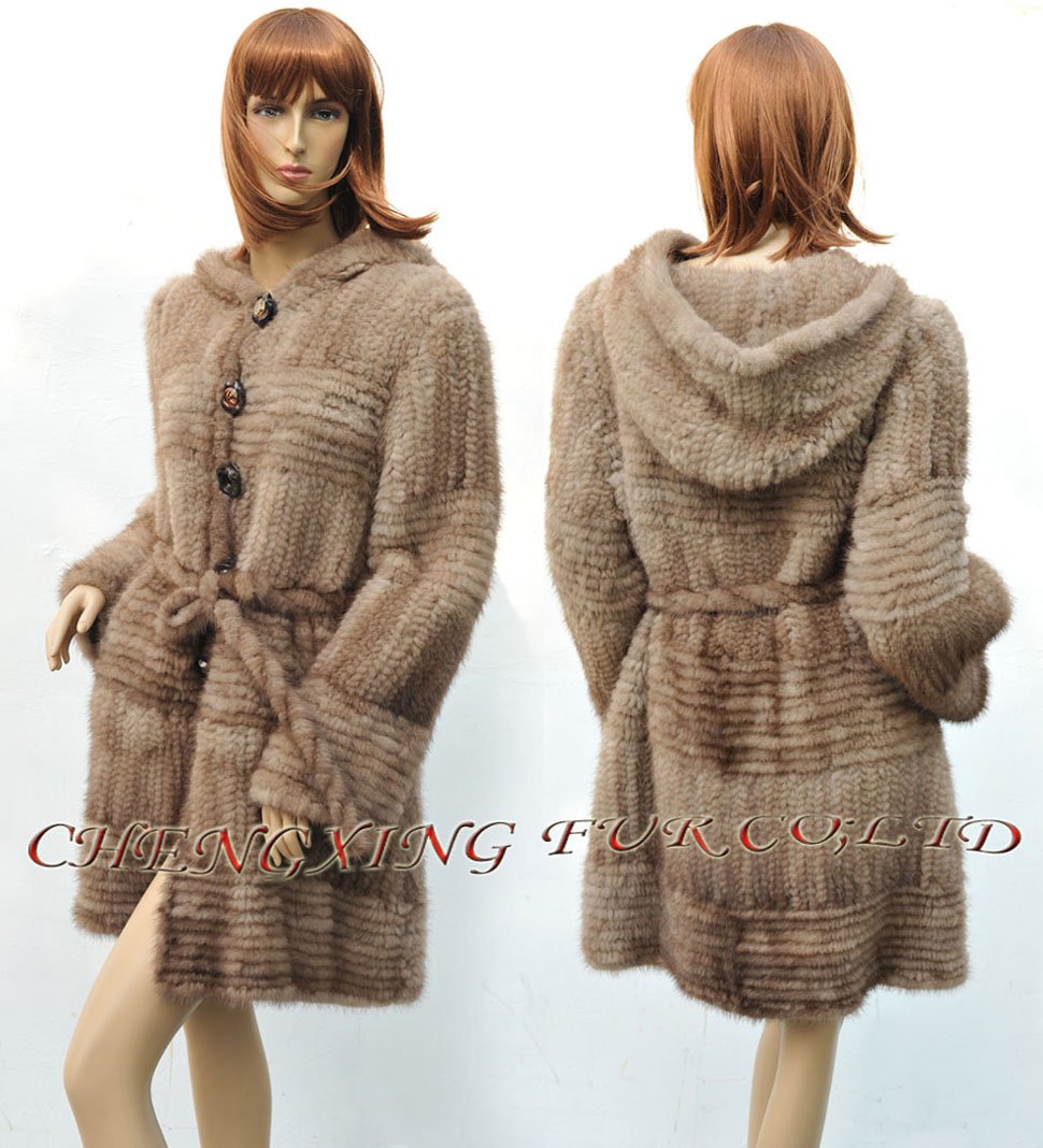 Knitted Mink Fur Coat Coat Nj