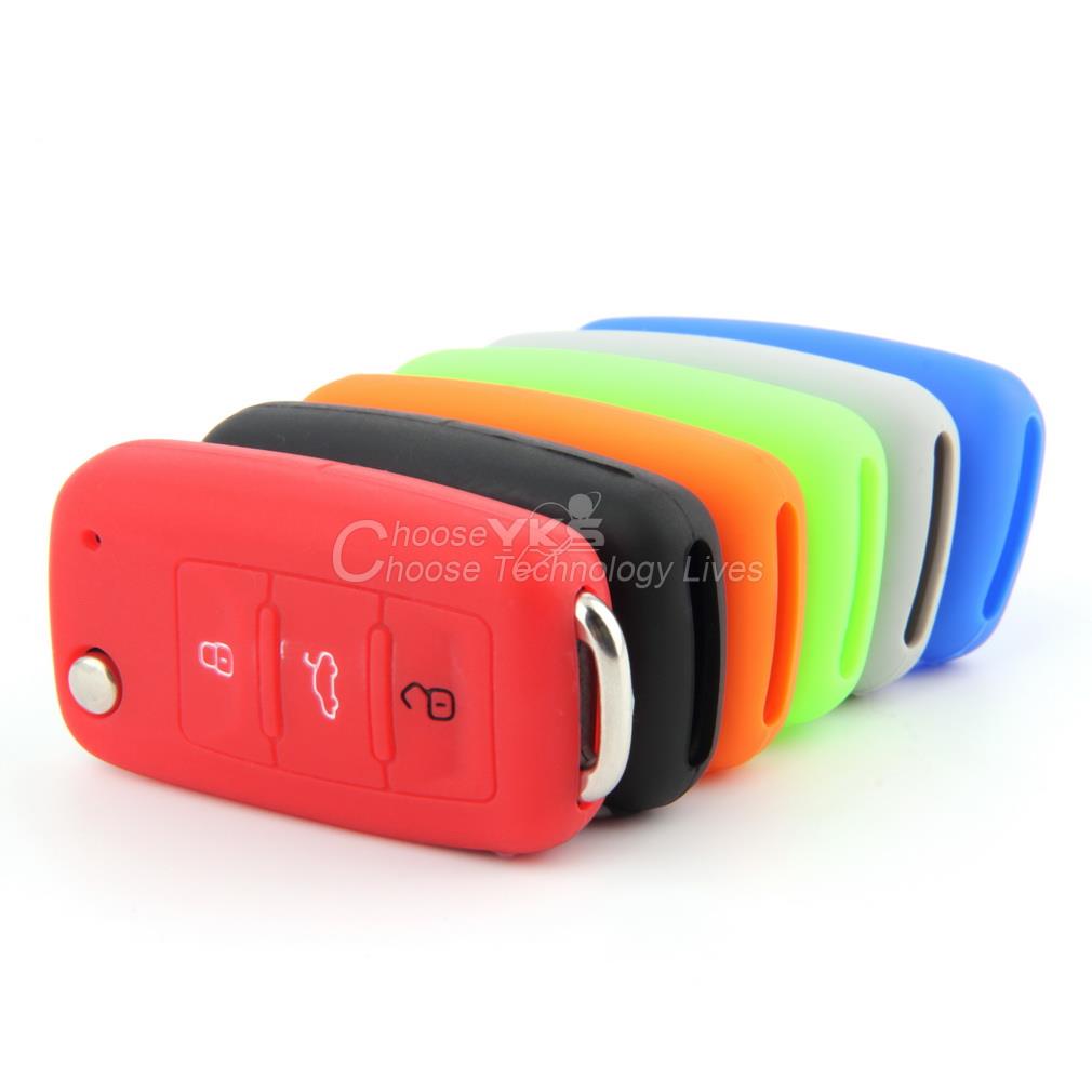 Silicone Car Auto Remote Key Cover Case For Volkswagen VW Series YKS