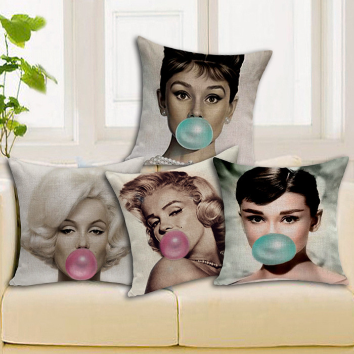 Monroe Hepburn sofa cushion cotton pillow cover pillow back office nap pillow cushion cover sofa pillows decorative