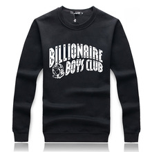 fashion brand print BILLIONAIRE BOYS Loose fleece sports man hoodies hip hop black sweatshirt sportswear 2015 autum spring ding