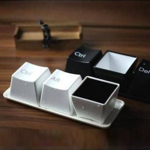 3 Funny Keyboard Coffee Cups Tea Sets Kitchen Dining Bar Drinkware Items Gear Stuff Accessories Supplies