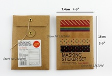 27pcs Washi Scrapbook Basic Masking Tape Craft Stickers Set Pack Decorative Labelling