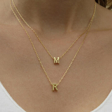 Diy 26 Letter Charm pendant necklace women Simple necklace collarbone plated chain necklace gold jewelry Collier