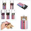 Universal PU Leather Cell Phone Bag Shoulder Pocket Wallet Pouch Case Neck Strap For LG For