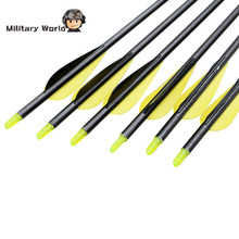 12pcs pack Shooting Archery Sports 80cm Fiberglass Arrows W Nocks Proof Fiber Glass 15 80lbs For