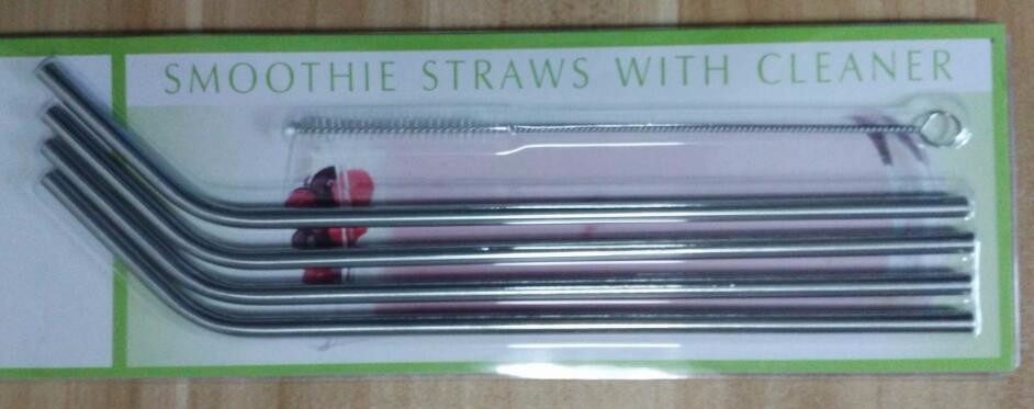 -4pcs-pack-Stainless-Steel-Straws-With-Cleaner-Brush-Drinking-Straw-Kitchen-Bar-Accessories-215-260MM (2)