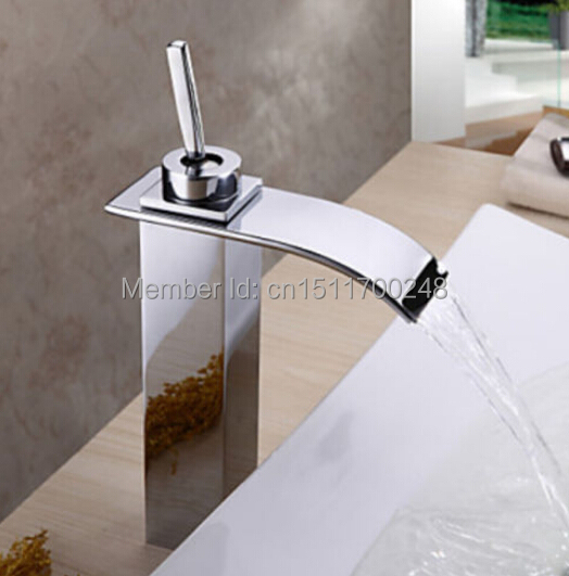 Contemporary NEW Deck mounted  Polished Chrome Brass  Bathroom  Basin Faucet  Single Handle Sink Mixer Tap