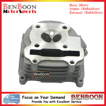GY6 50cc 39mm Scooter Cylinder Head With 16*18*64mm Valves for 4T Chinese Moped Scooters, ATV, Quad Znen,Taotao Free Shipping