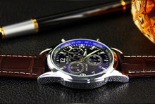 Luxury High Quality Black Brown Genuine Leather Quartz Business Dress Wrist Watch Wristwatches for Men Male
