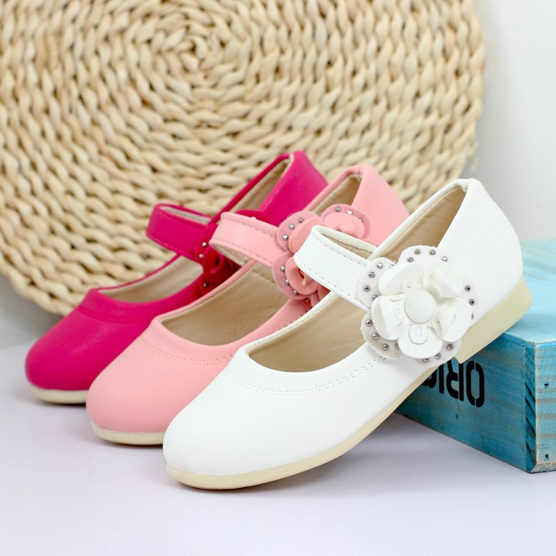 girl leather flower shoes (10)