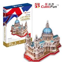 St. catedral de san pablo de CubicFun 3D educativo de papel y EPS modelo Papercraft adorno casero para la navidad regalo de cumpleaños