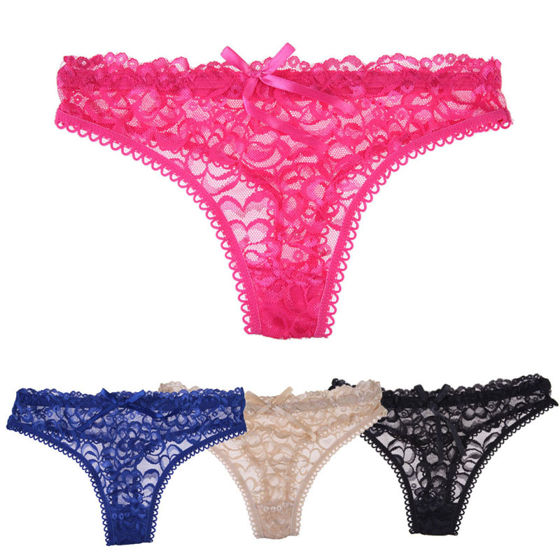 Fashion Hot Sexy Lace Women Underwear Girl Thongs G string V string Lady Panties Lingerie Underwear