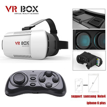 2015 Google cardboard VR BOX Version VR Virtual Reality Glasses + mini Smart Bluetooth Wireless Mouse / Remote Control Gamepad