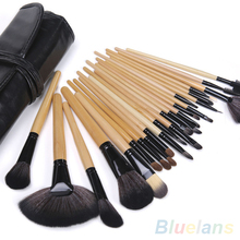 24 PCS Pack Professional Soft Makeup Brushes Eyeshadow Powder Lip Cosmetic Set Case 1M9T