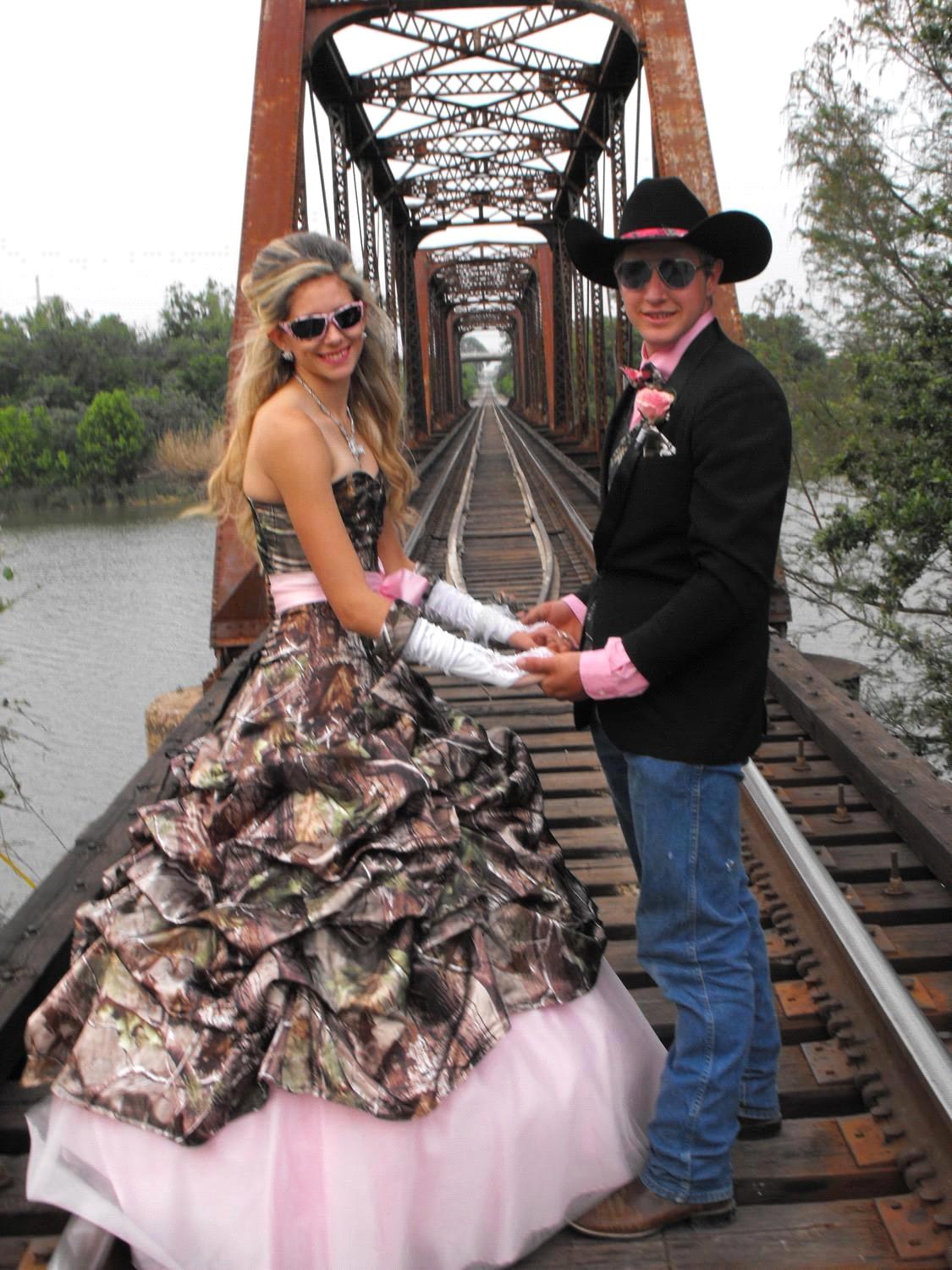 camo wedding dress