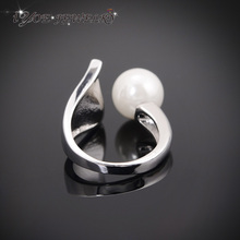 Wholesale Freshwater Pearl Ring For Women Platinum Plated Fashion Couple Rings With AAA Zircon New Brand