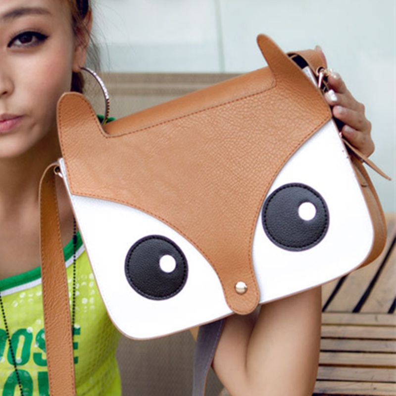2016 Spring Handbag New Women Ladies Retro Shoulder Bag Small Cute Casual Bag Owl Fox PU Vintage women's handbags