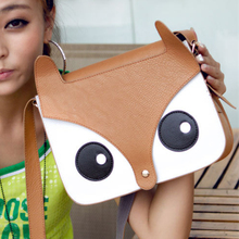 2016 Spring Handbag New Women Ladies Retro Shoulder Bag Small Cute Casual Bag Owl Fox PU Vintage women’s handbags