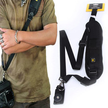 Black Padded Camera Shoulder Strap Quick Neck Adjustable Straps Rapid Camera Strap for DSLR/SLR Photo Studio Belts Free Shipping