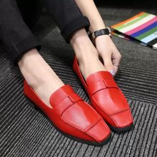 Shoes New Real Sapatilha Fashion Vintage 2015 Brief Solid Color Women’s Shallow Mouth Shoes Square Flat Toe Heel Work Single