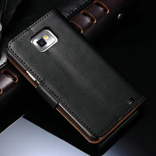 Stand Design Real Leather Case for Samsung Galaxy S2 I9100 SII Book Style Mobile Phone Back