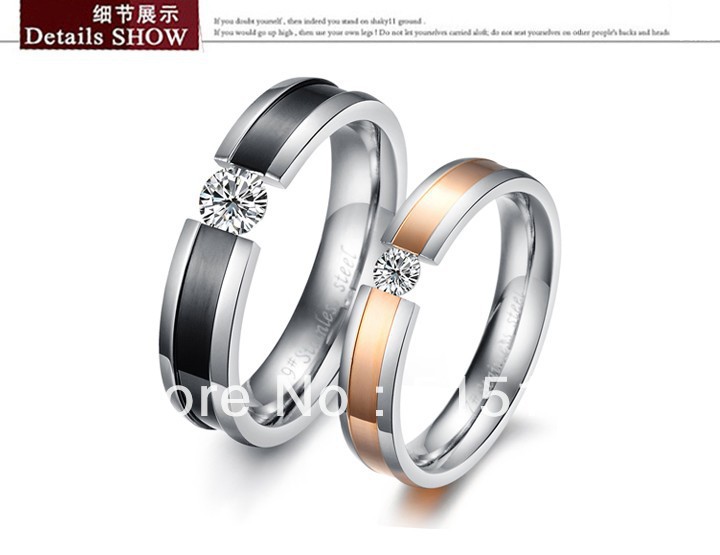 -hers-promise-ring-sets-Wedding-Fashion-Couple-Stainless-Steel-Rings ...