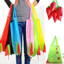 New Reusable Strawberry Shopping Bags Foldable Tote Eco Storage Handbag Nylon