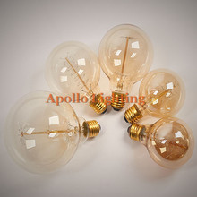 Glass vintage E27 ST64 G125 T225 bombilla Edison Lamp Bulb 40W 110 240V Incandescent Handmade Fixtures